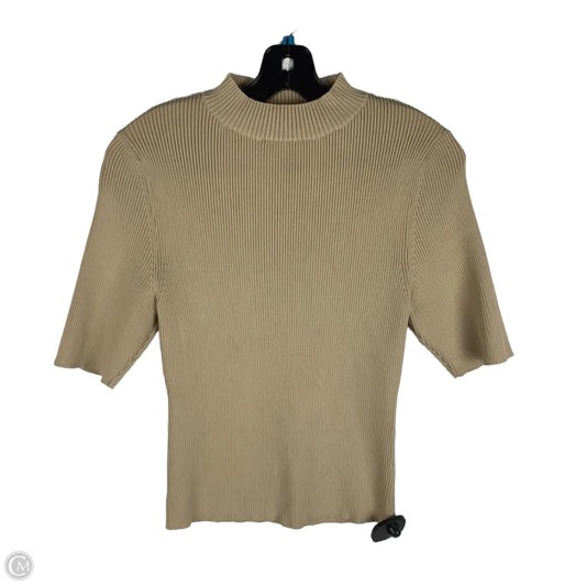 Top Short Sleeve By Bailey 44 In Tan, Size: L