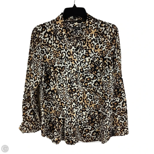 Top Long Sleeve By Talbots In Animal Print, Size: M
