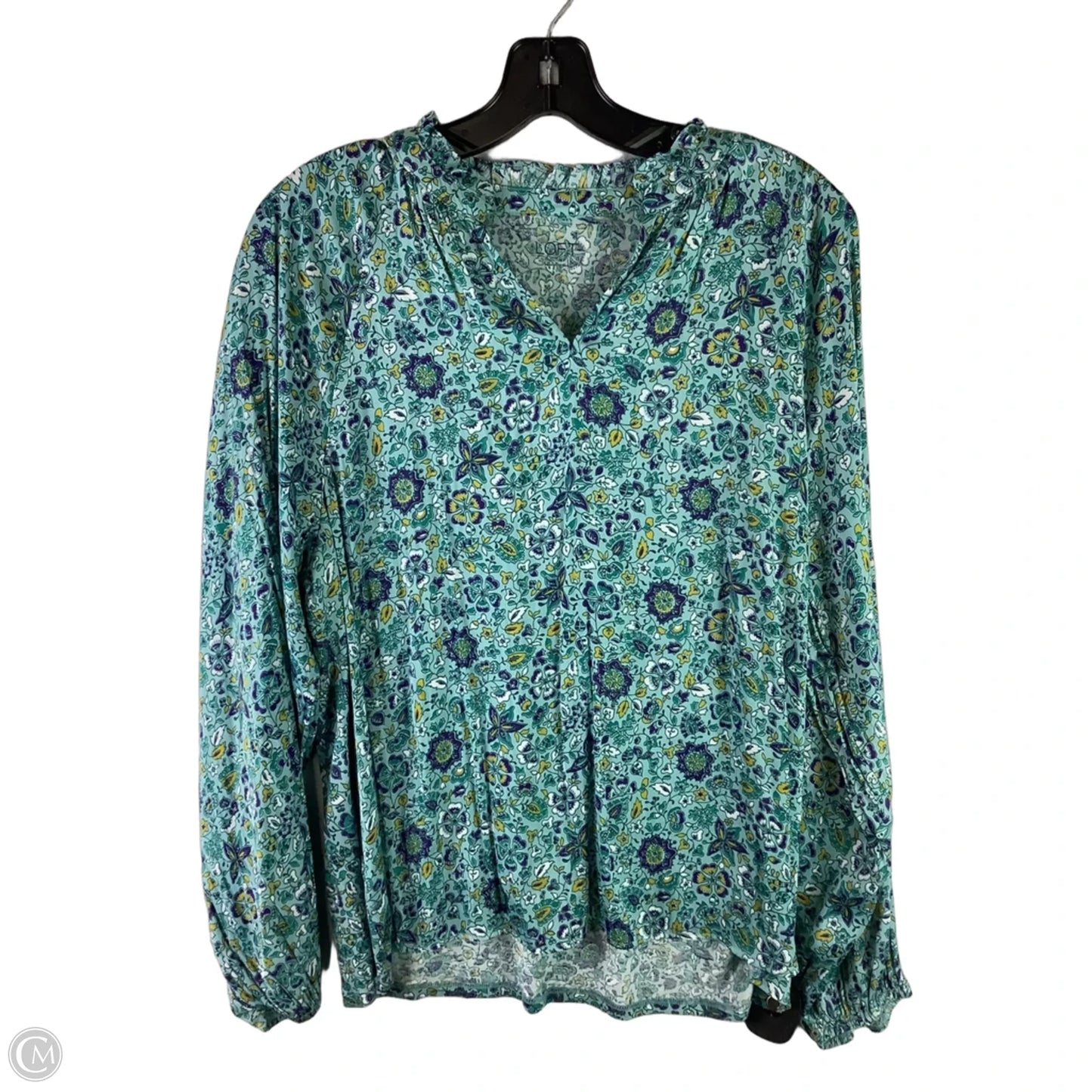 Top Long Sleeve By Loft In Blue, Size: L