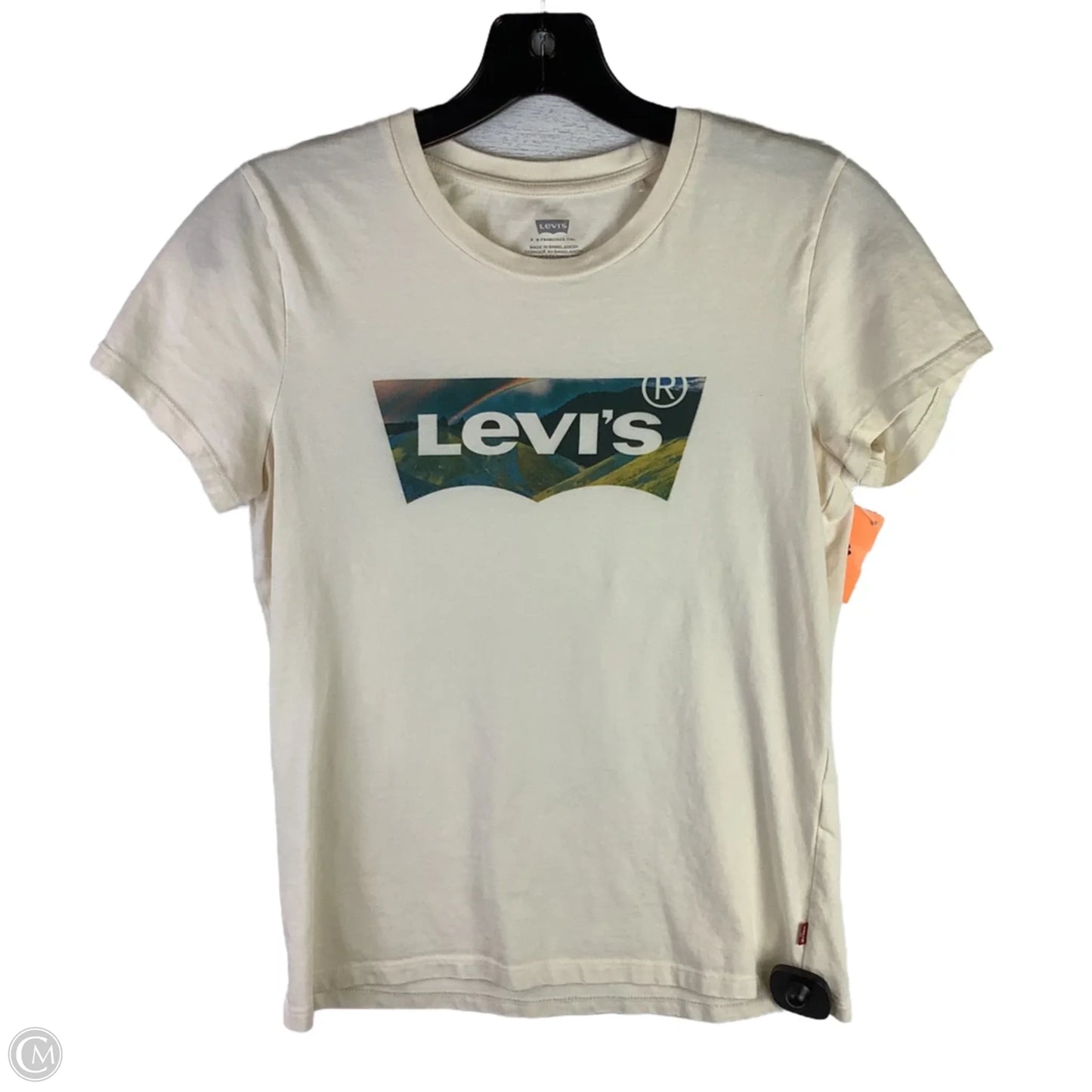 Top Short Sleeve Basic By Levis In Cream, Size: Xs