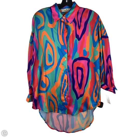 Top Long Sleeve By Clothes Mentor In Multi-colored, Size Small