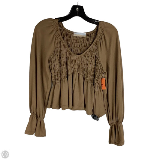 Top Long Sleeve By Clothes Mentor In Brown, Size: S