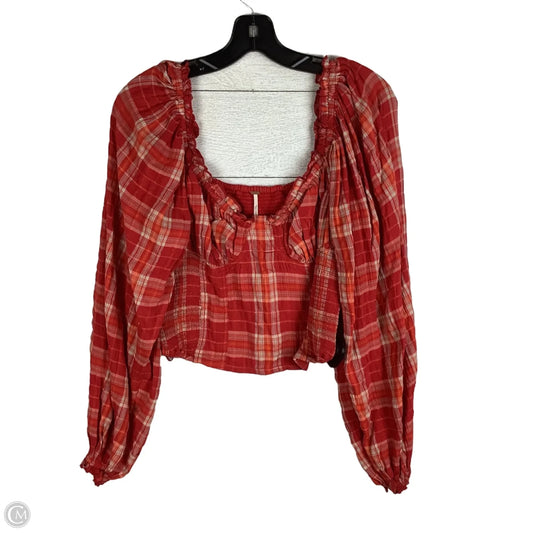 Top Long Sleeve By Free People In Red, Size: M