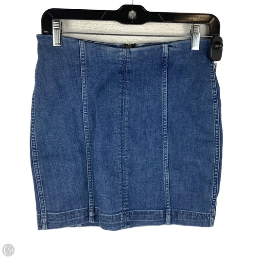 Skirt Mini & Short By Free People In Blue Denim, Size: 4