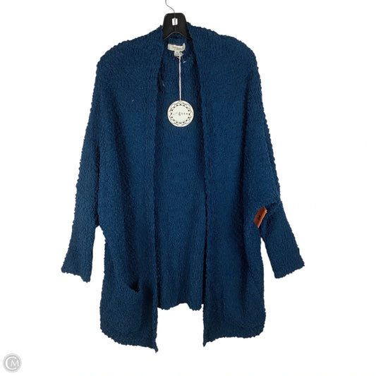 Sweater Cardigan By Umgee In Blue, Size: Xl