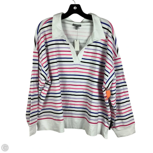 Top Long Sleeve By Talbots In Striped Pattern, Size: 2x