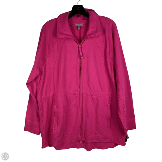 Athletic Jacket By Talbots In Pink, Size: Xl