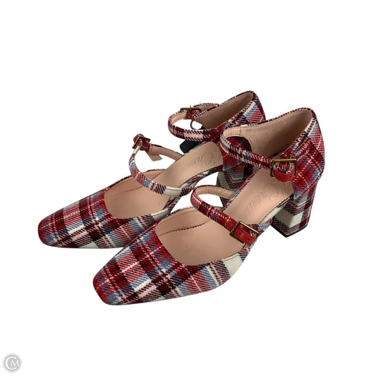 Shoes Heels Block By J. Crew In Plaid Pattern, Size: 8