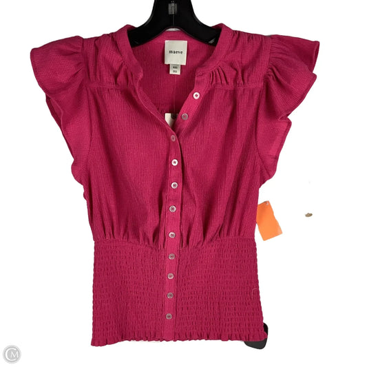 Top Short Sleeve By Maeve In Pink, Size: Xxs