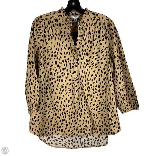 Top Long Sleeve By Crown And Ivy In Animal Print, Size: M