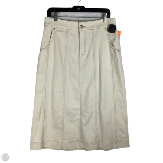 Skirt Midi By Chicos In Cream, Size: 10