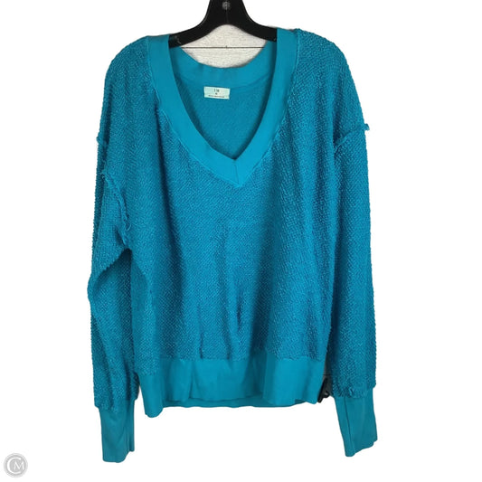 Sweatshirt Crewneck By T.la In Blue, Size: Xl