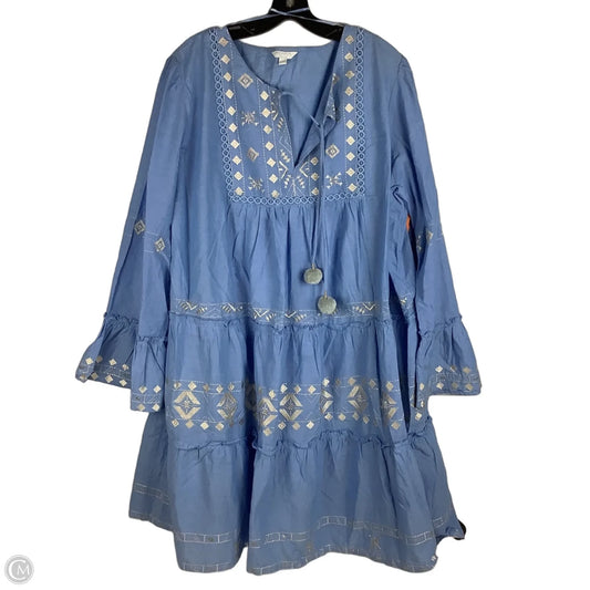Dress Casual Short By Clothes Mentor In Blue, Size: Xxl