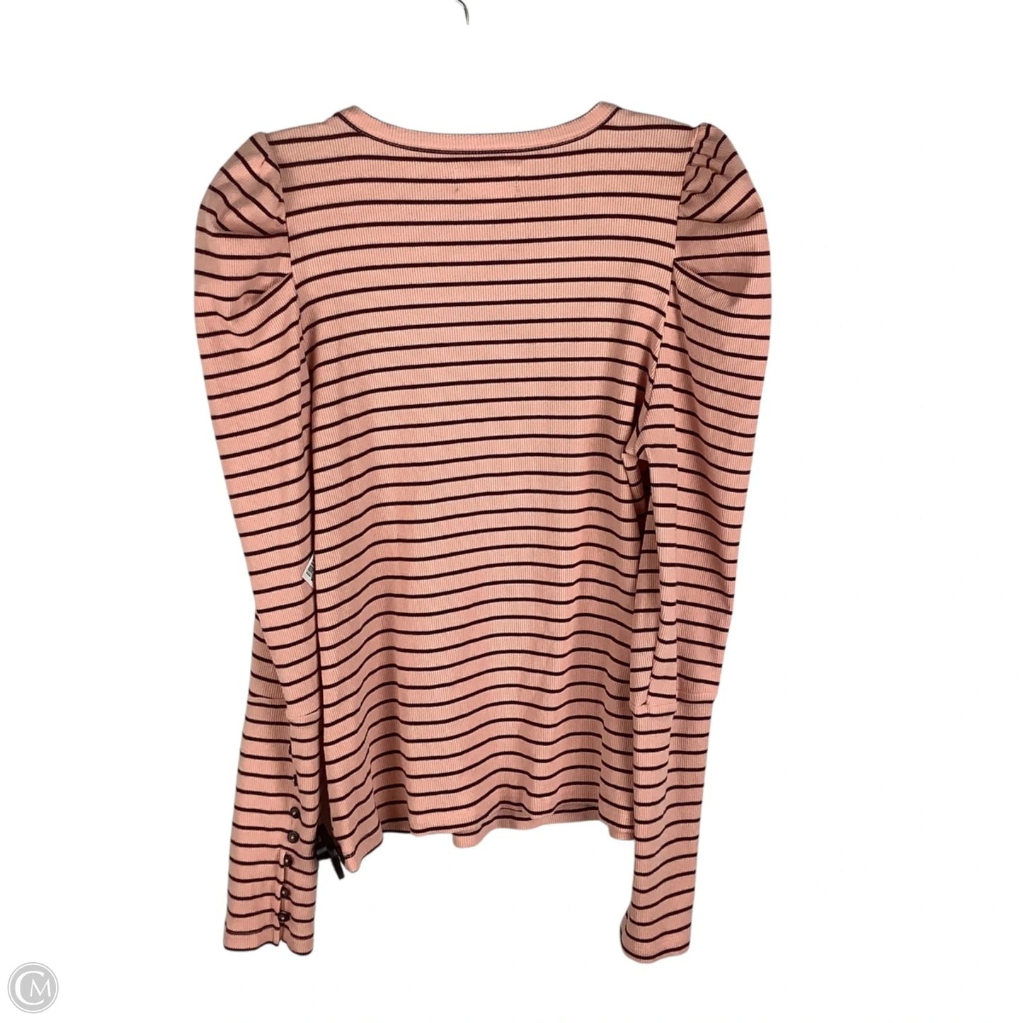 Top Long Sleeve By Maeve In Striped Pattern, Size: L