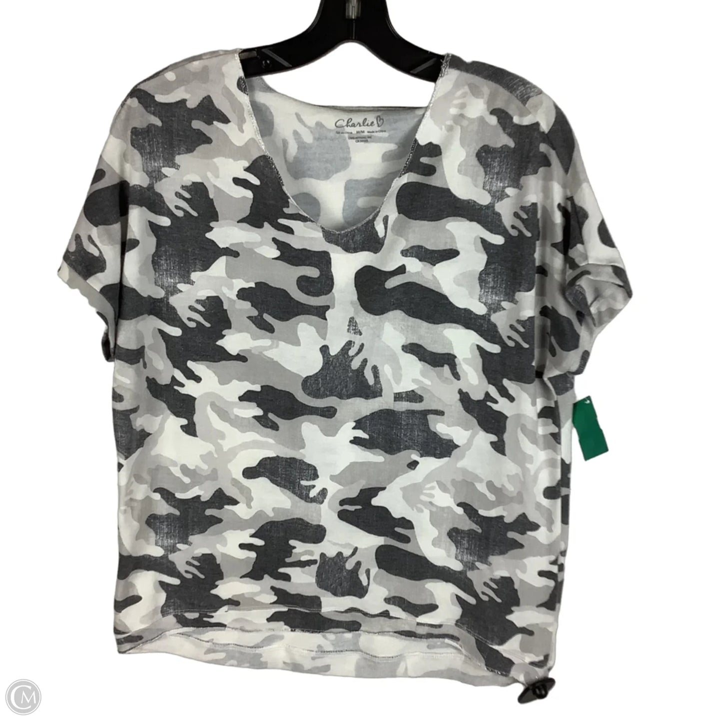 Top Short Sleeve By Charlie B In Geometric Pattern, Size: M