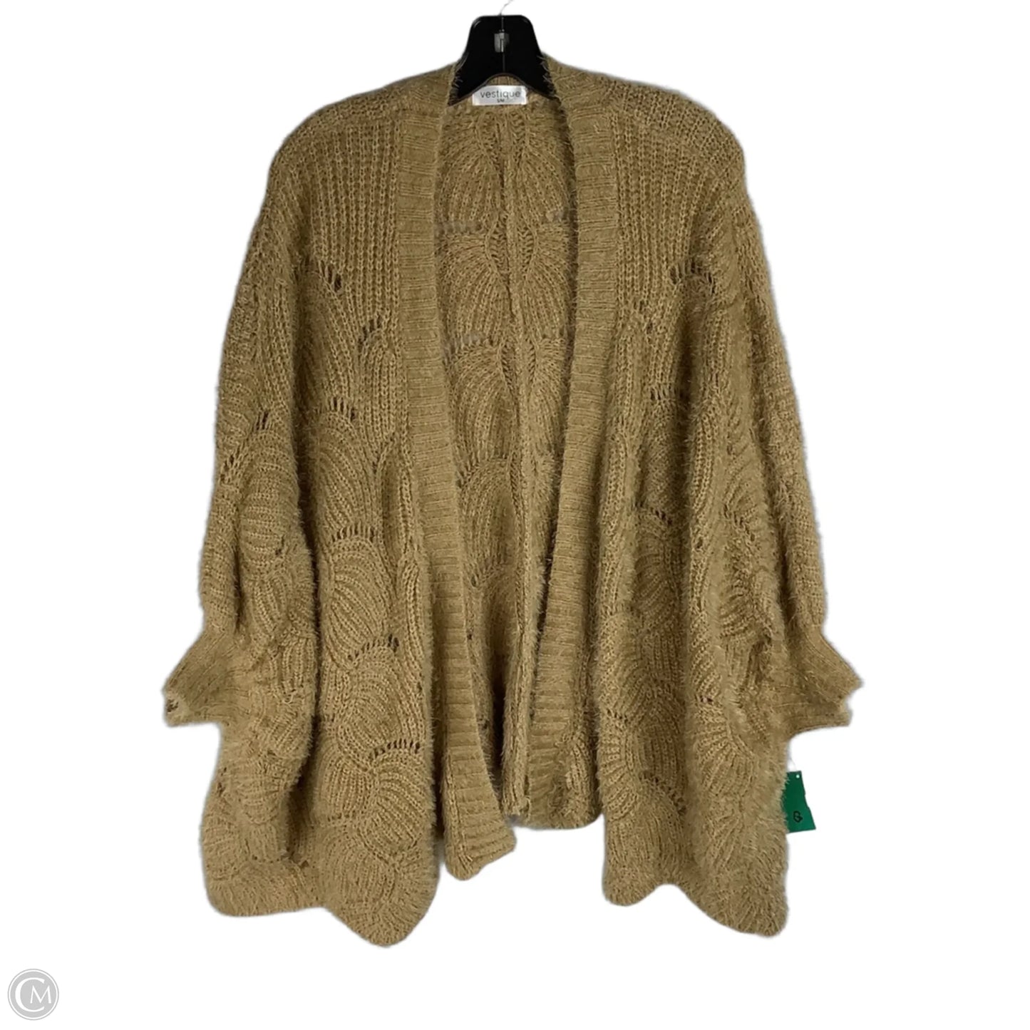 Sweater Cardigan By Vestique In Tan, Size: S/M