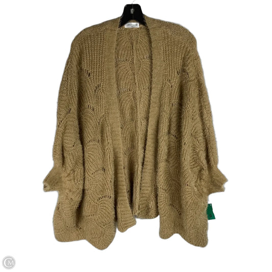 Sweater Cardigan By Vestique In Tan, Size: S/M