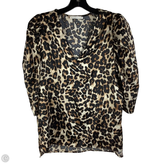 Top Short Sleeve By Karlie In Animal Print, Size: S