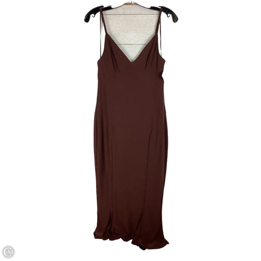 Dress Casual Midi By Express In Brown, Size: S