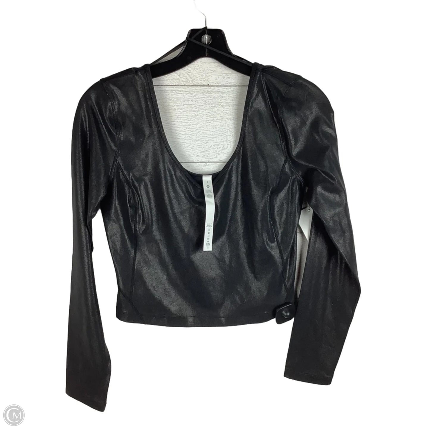 Athletic Top Long Sleeve Crewneck By Lululemon In Black, Size: 8