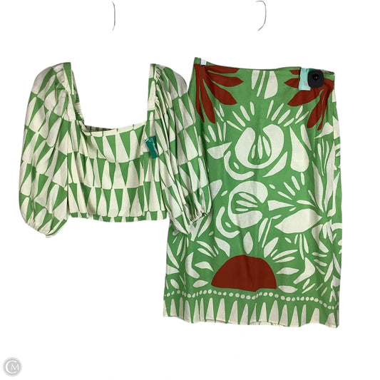 Skirt Set 2pc By Maison Damelie In Green, Size: M