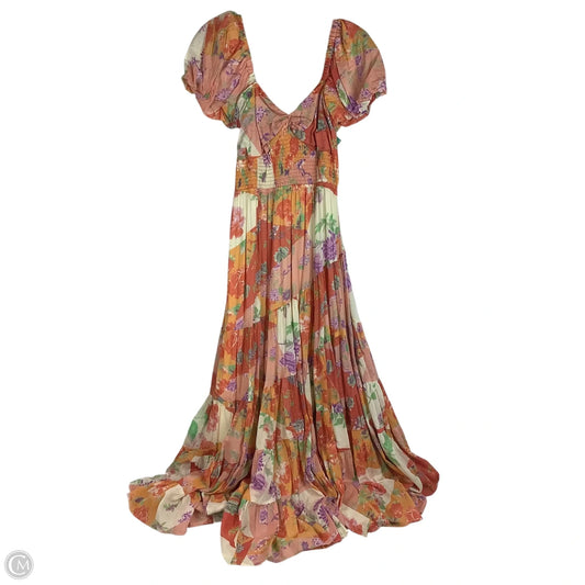 Dress Party Long By Free People In Floral Print, Size: M
