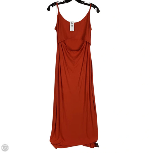 Dress Casual Maxi By Express In Orange, Size: M
