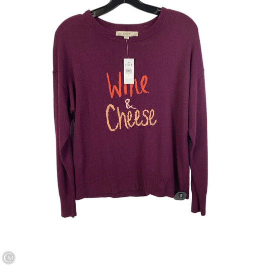 Sweater By Loft In Purple, Size: S
