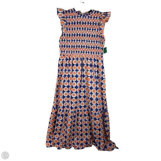 Dress Casual Maxi By Loft In Blue & Orange, Size: 6