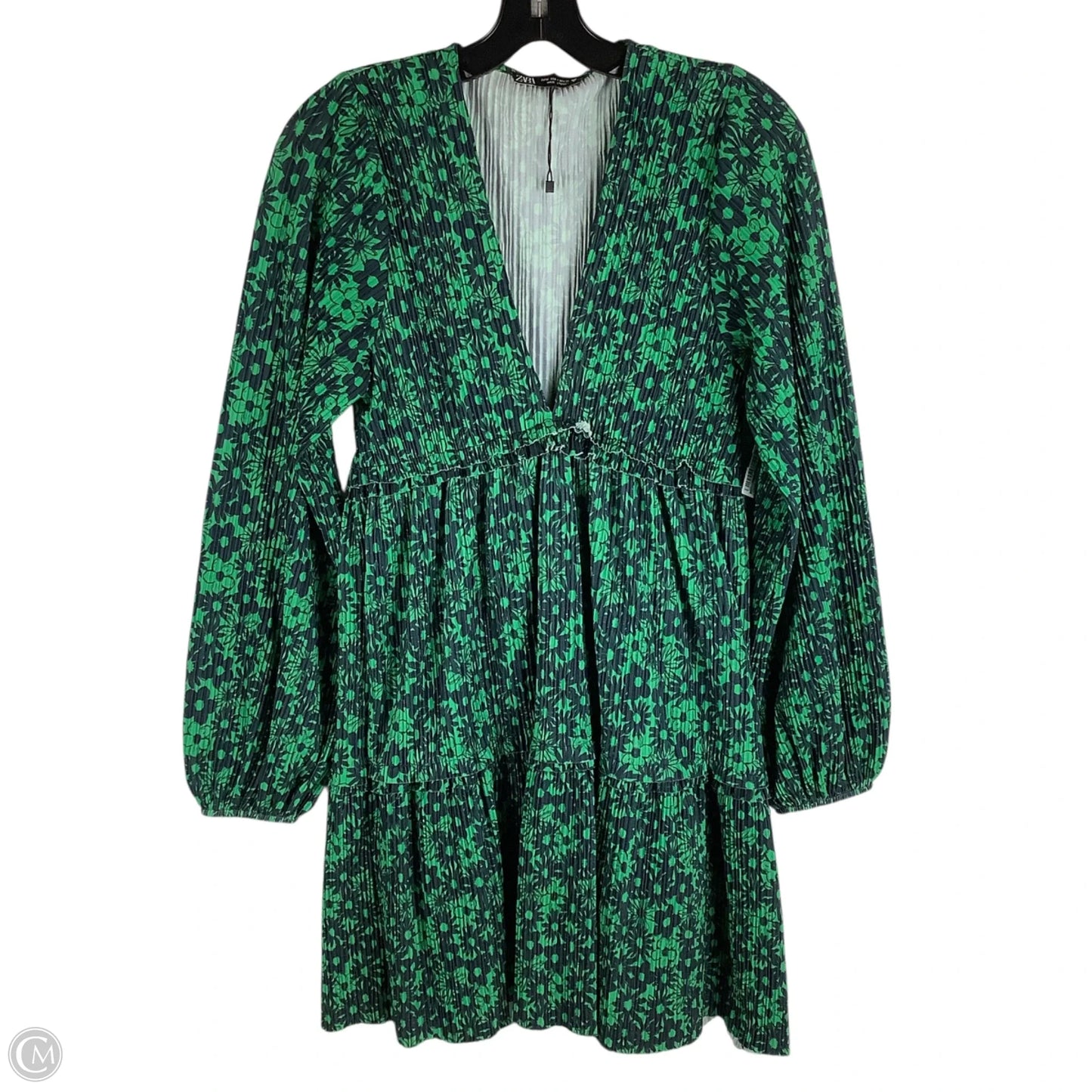 Dress Casual Short By Zara In Green, Size: M