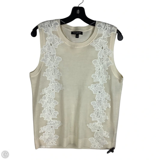 Top Sleeveless By Banana Republic In Cream, Size: L