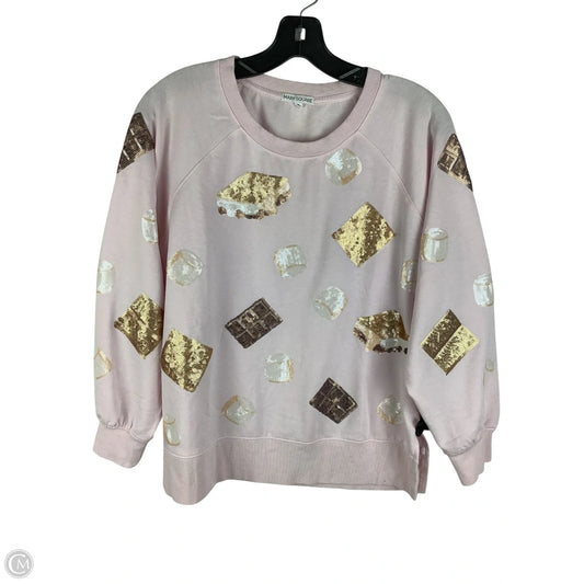 Sweatshirt Crewneck By Mary Square In Pink, Size: M
