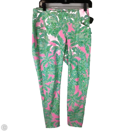 Pants Designer By Lilly Pulitzer In Green & Pink, Size: 4