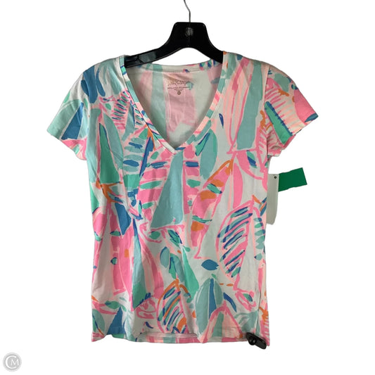 Top Short Sleeve Designer By Lilly Pulitzer In Multi-colored, Size: Xs