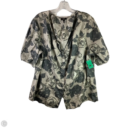 Top Short Sleeve By Talbots In Grey, Size: 2x (20W)