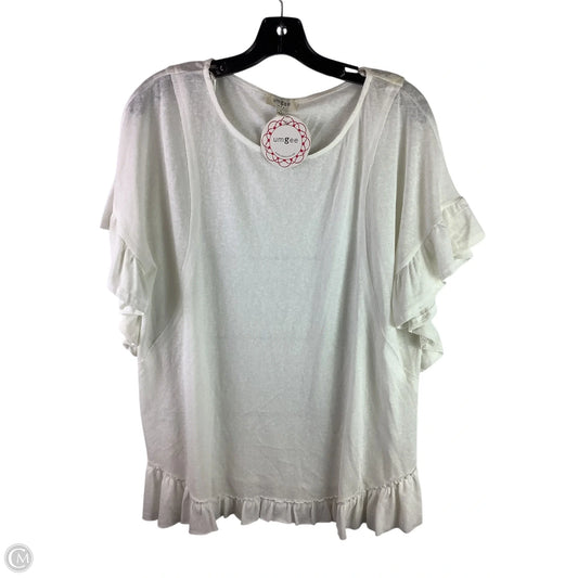 Top Short Sleeve By Umgee In White, Size: L