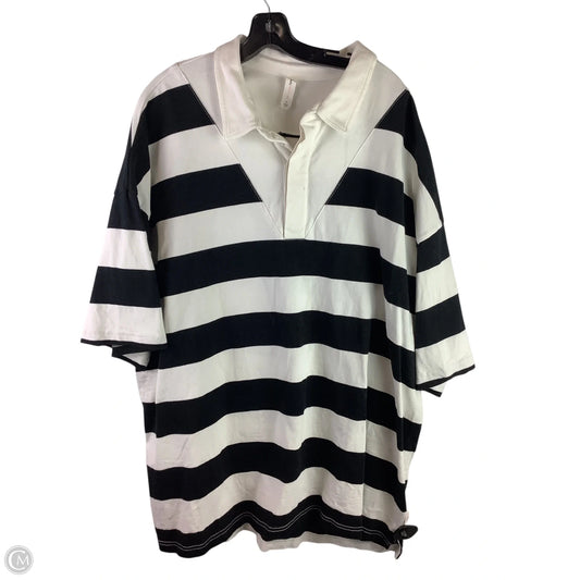 Top Short Sleeve By Daily Practice By Anthropologie In Striped Pattern, Size: Xl