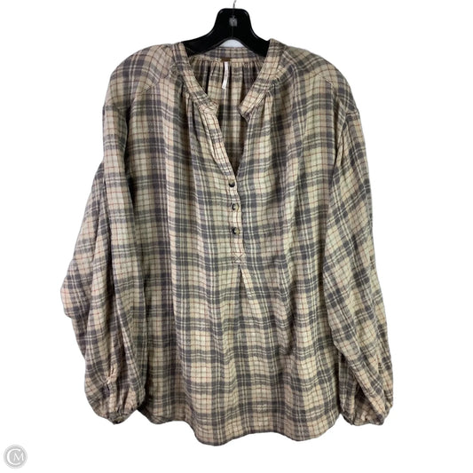 Top Long Sleeve By Free People In Brown, Size: L