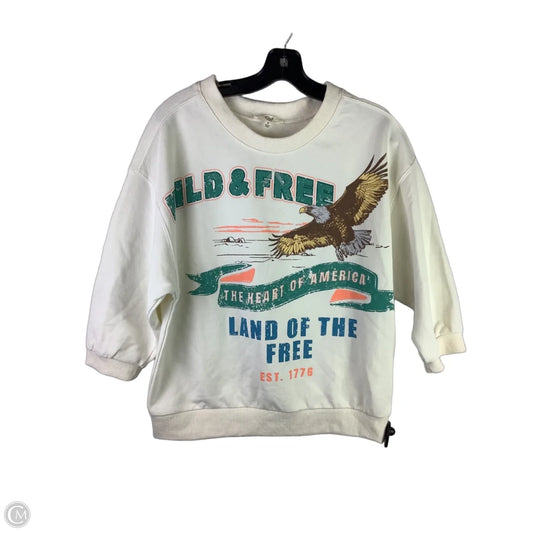Sweatshirt Crewneck By Easel In Cream, Size: S