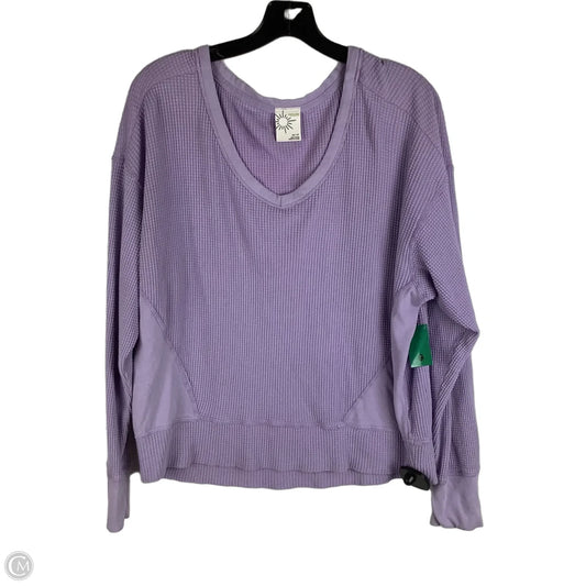 Top Long Sleeve By Aerie In Purple, Size: Xs