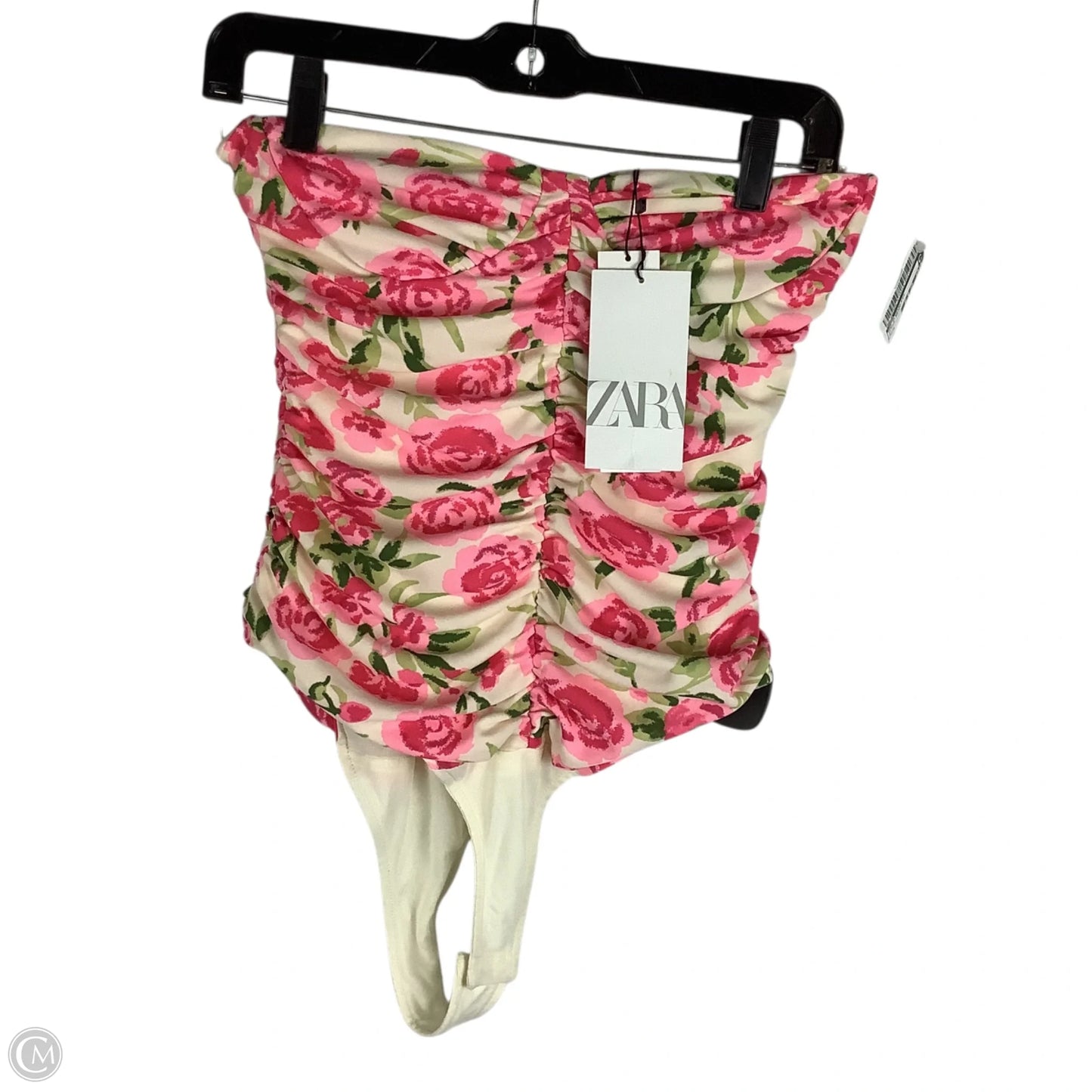 Top Sleeveless By Zara In Floral Print, Size: M