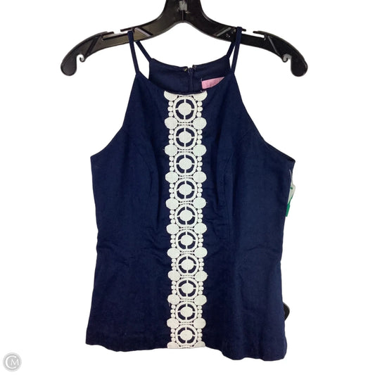 Top Sleeveless Designer By Lilly Pulitzer In Navy, Size: 2