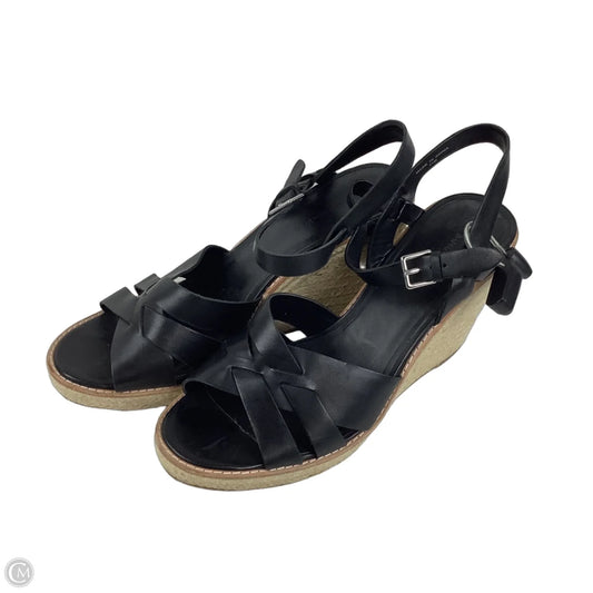 Sandals Heels Wedge By Banana Republic In Black, Size: 11