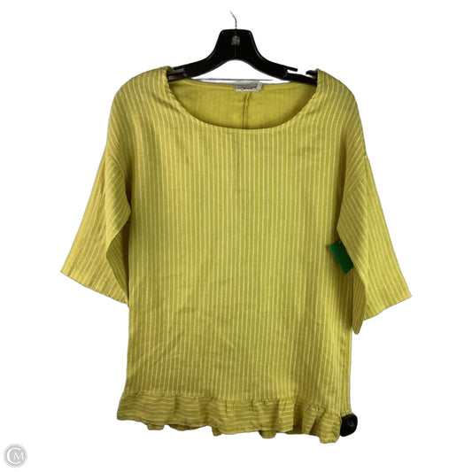 Top Short Sleeve By Lungo Larno In Yellow, Size: S
