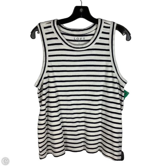 Top Sleeveless Basic By Loft In Striped Pattern, Size: L
