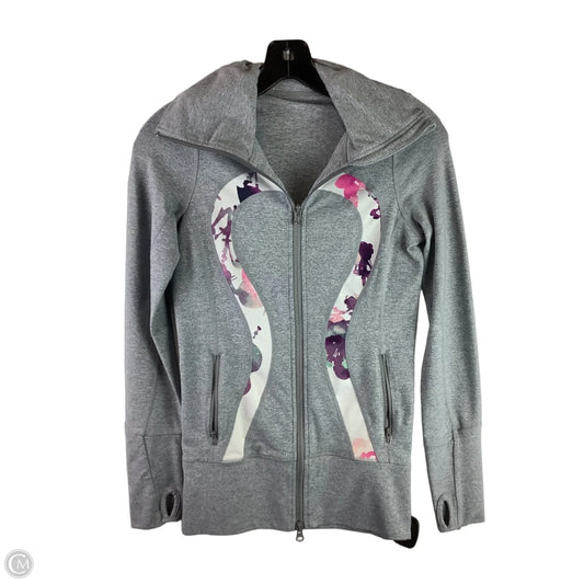 Athletic Jacket By Lululemon In Grey, Size: 2