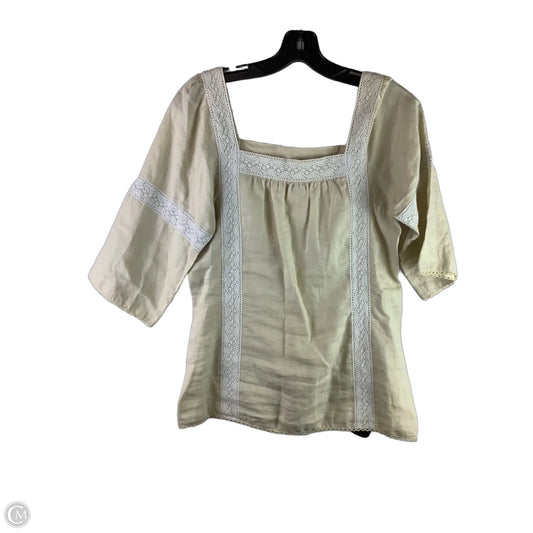 Top Long Sleeve Designer By Tory Burch In Cream, Size: 4