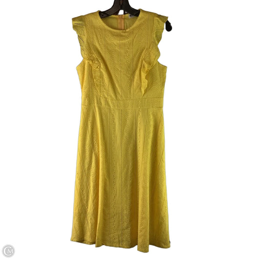 Dress Casual Midi By Ecowish In Yellow, Size: S