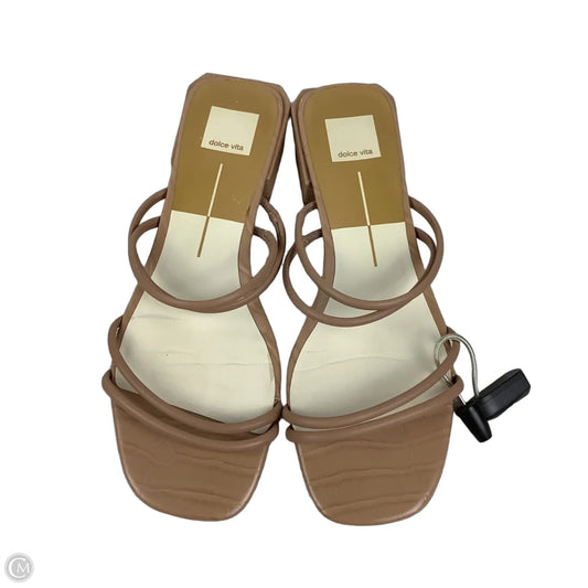 Sandals Heels Block By Dolce Vita In Tan, Size: 10