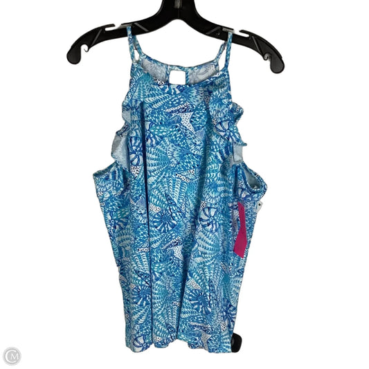 Top Sleeveless Designer By Lilly Pulitzer In Blue, Size: Xl
